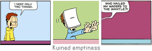 Ruined emptiness: Many are stubborn in pursuit of the path they have chosen, few in pursuit of the goal.