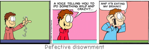 Defective disownment: There cannot be a God because if there were one, I could not believe that I was not He.